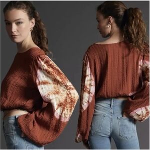 Anthropologie The Odells Tie Dye Serena Bohemian Beach Summer Top Size XS